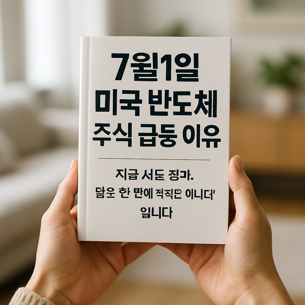 지금 사도 될까, 답은 ‘한 번에 몰빵은 아니다’입니다 | 7월1일 미국 반도체 주식 급등 이유