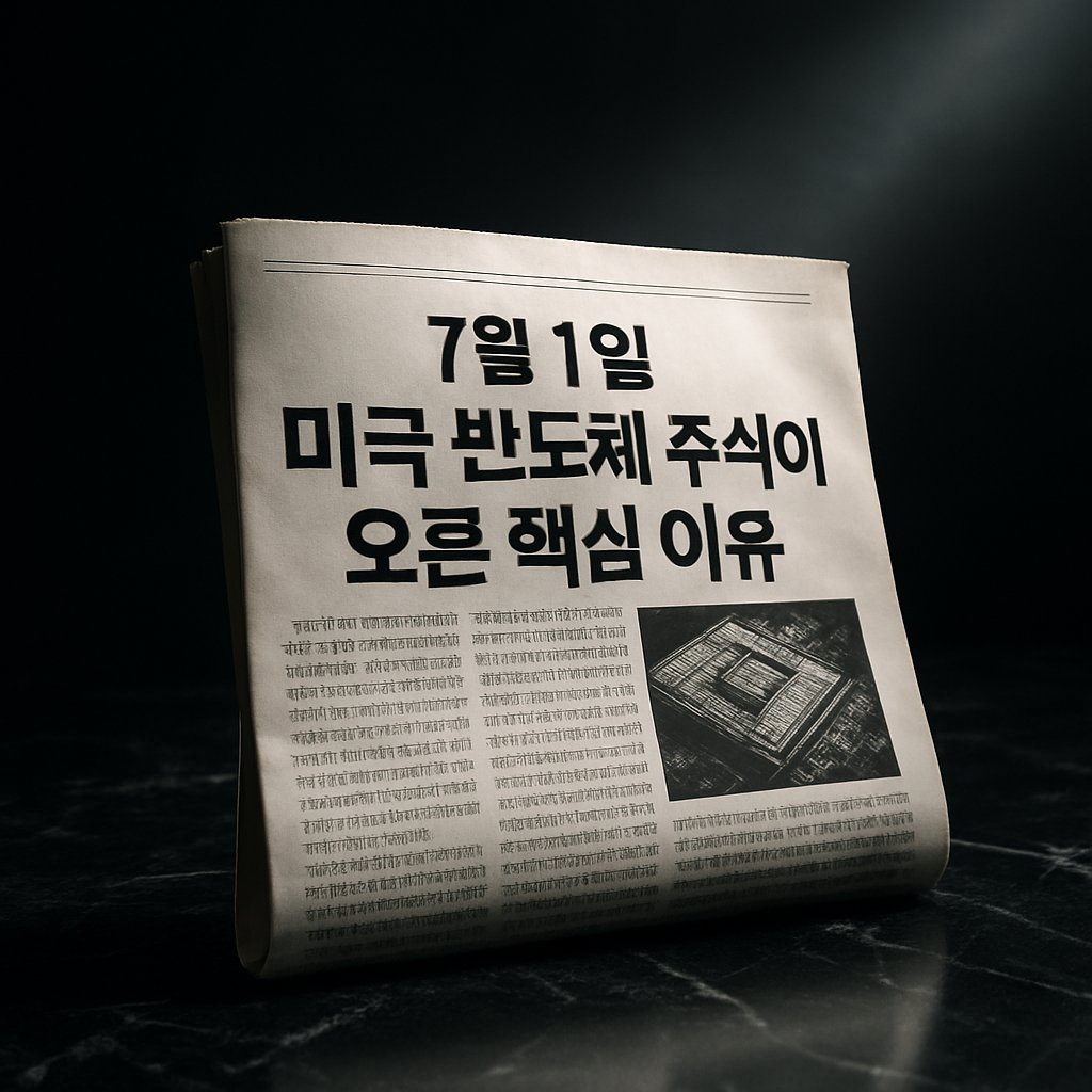 7월 1일 미국 반도체 주식이 오른 핵심 이유 | 7월1일 미국 반도체 주식 급등 이유