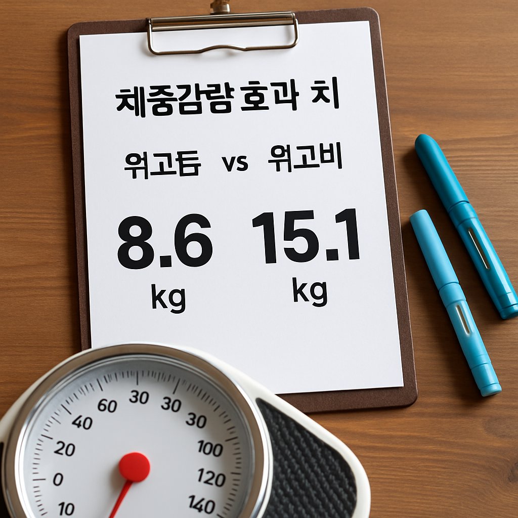체중감량 효과 차이, 숫자로 보면 이렇습니다 | 마운자로과 위고비 비교