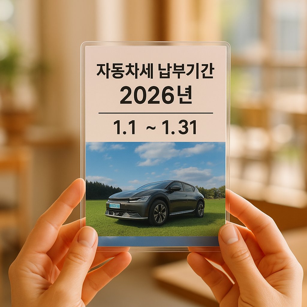 1. 자동차세 납부기간 2026년 날짜부터 확인하기 | 자동차세 납부기간