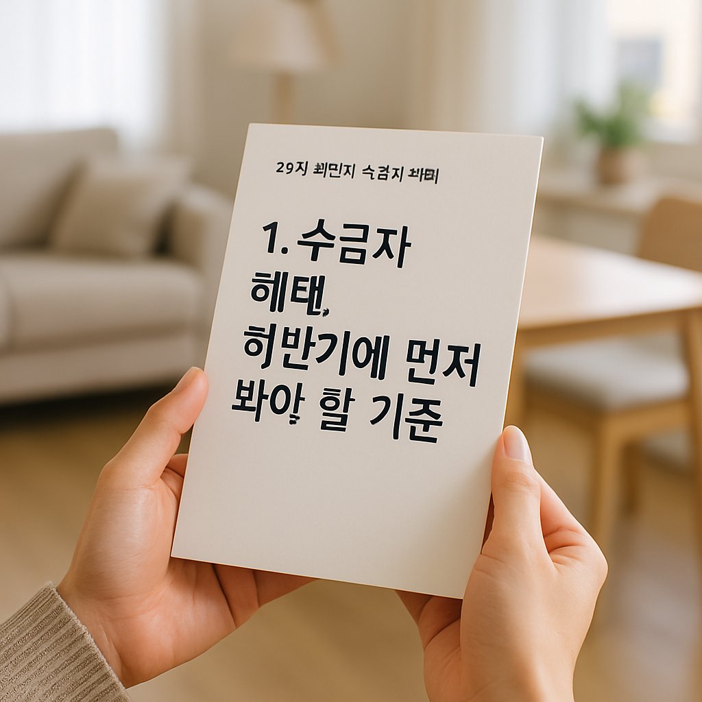 1. 수급자 혜택, 하반기에 먼저 봐야 할 기준 | 26년 하반기 수급자 혜택