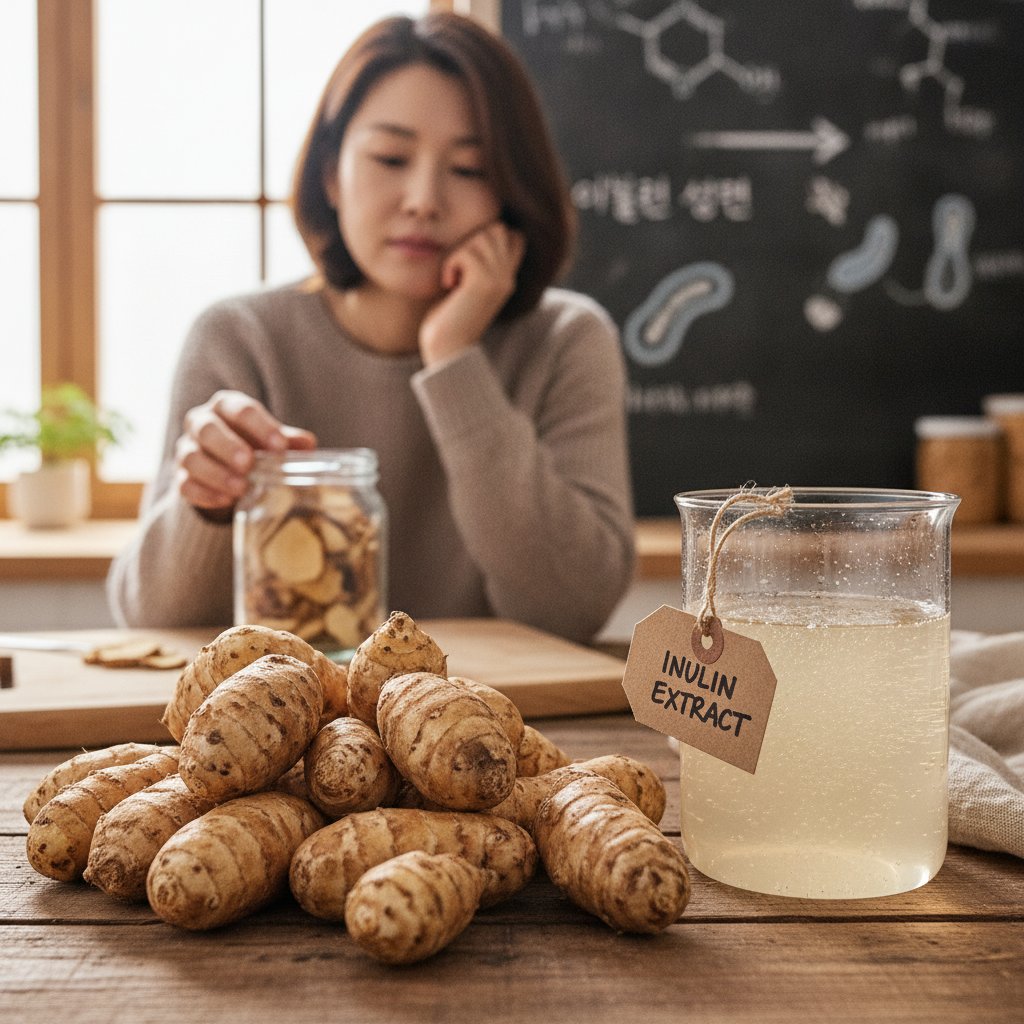 왜 돼지감자 효능 핵심은 이눌린 성분일까요? | 돼지감자 효능