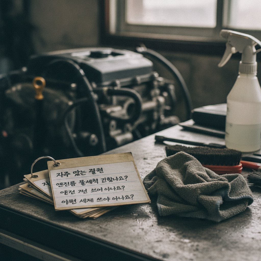 자주 묻는 질문 | 엔진룸 세차