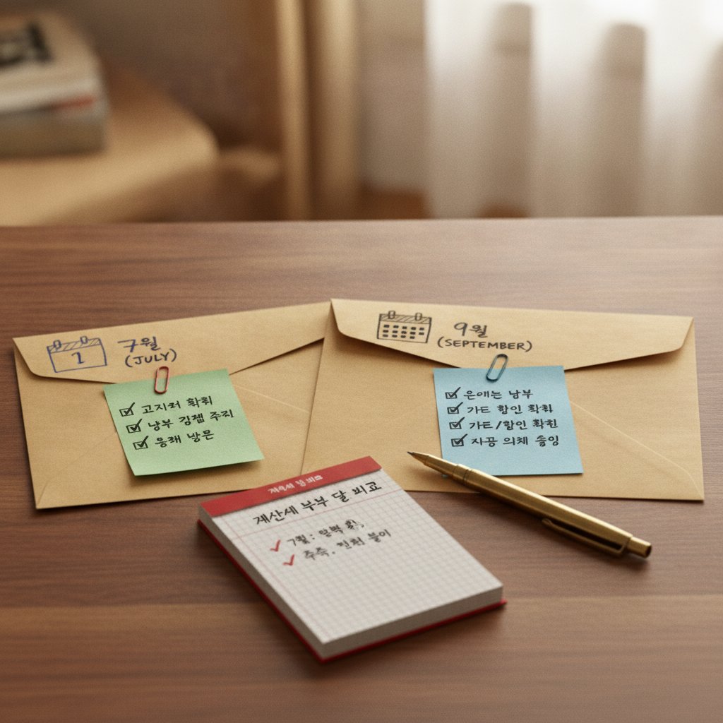 7월 vs 9월 납부 달 비교 및 체크리스트 | 재산세 납부 달