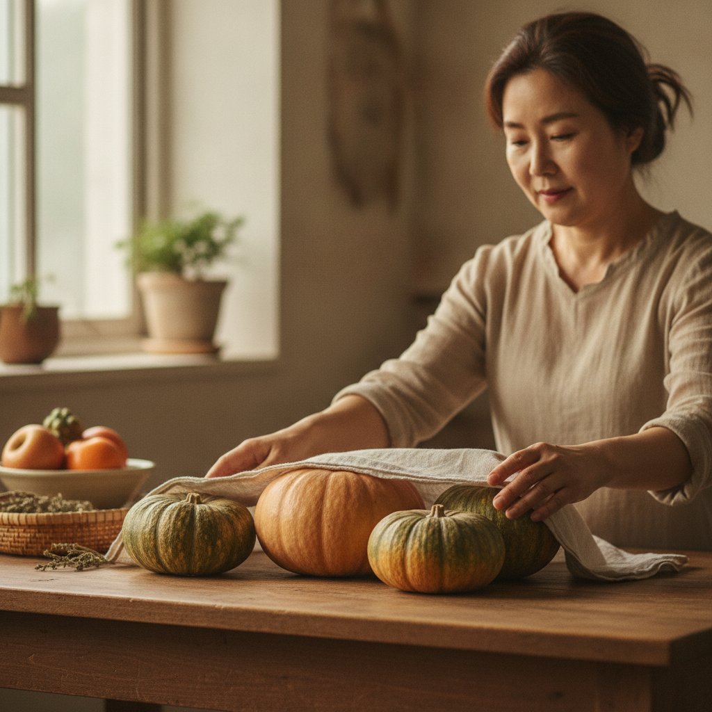 단호박 보관법 첫 단계, 통째로 상온 보관할 때 꼭 지켜야 할 원칙은? | 단호박 보관법