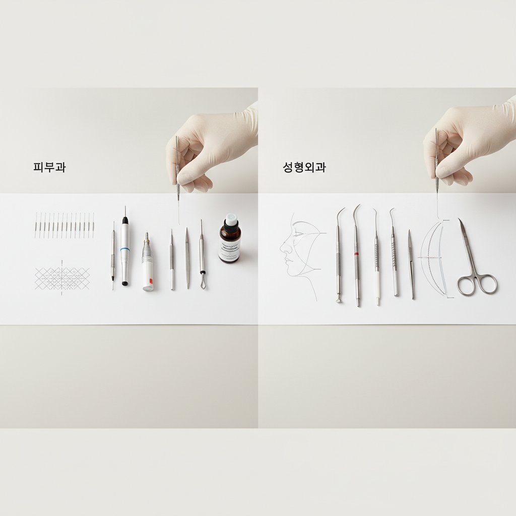진료과별 시술 접근 방식 비교 | 실리프팅 피부과 성형외과