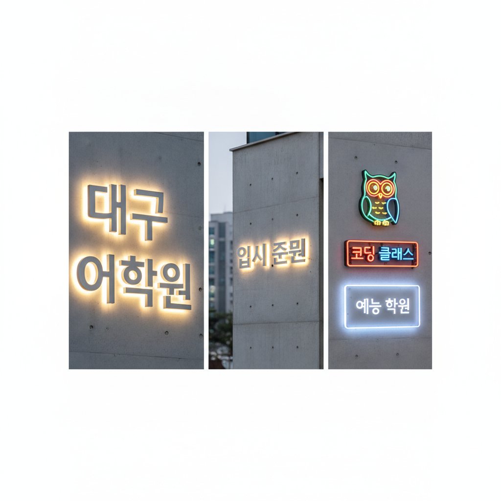 LED 채널간판이 대세인 이유와 종류별 특징 | 대구학원간판 간판술사