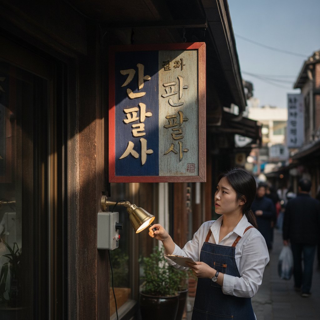 3. 가독성을 결정짓는 3가지 핵심 요소: 폰트, 색상, 조도 | 간판술사